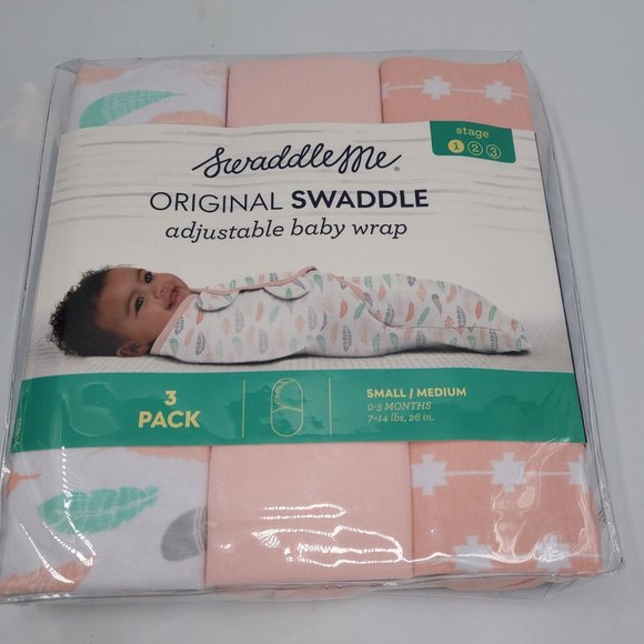 SwaddleMe Original Swaddle – Size Small, 0-3 Months, 3-Pack/Coral Days - Picture 1 of 2